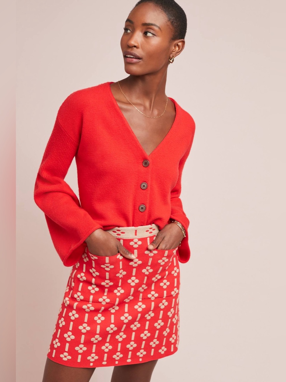 NWOT Anthropologie  Patterned Skirt